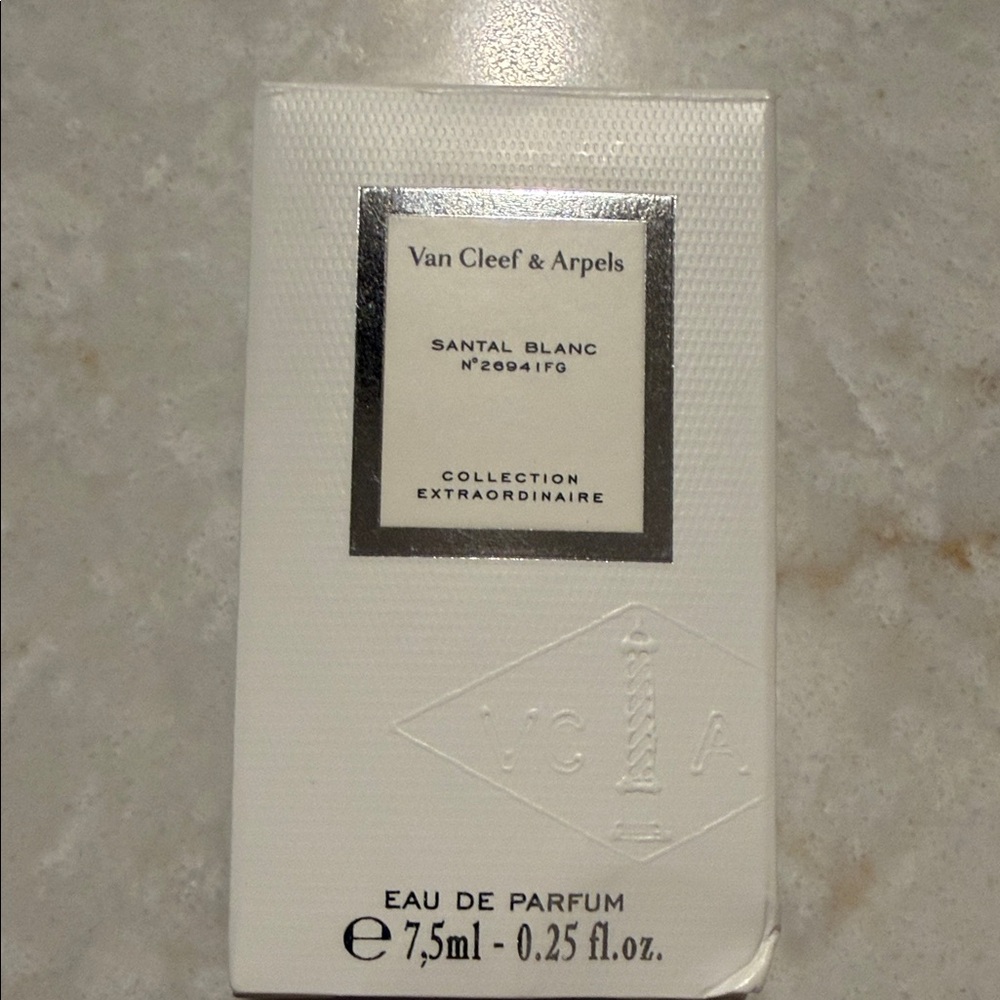 Van Cleef & Arpels White and Silver Santal Blanc Mini Perfume  7.5 ml